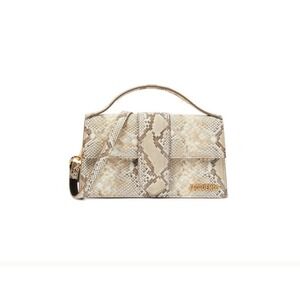 JACQUEMUS Le Grand Bambino Bag | Snakeskin Print Gold Hardware | AUTHENTIC NWT
